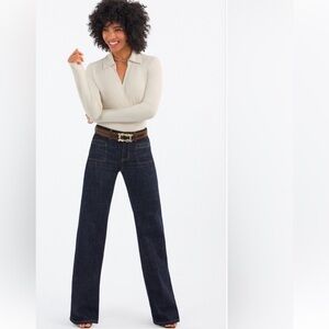 CAbi Venice  Jeans high rise with Contrast Stitching size 12R
